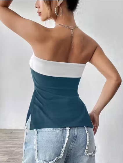 "Side Scene Strapless"