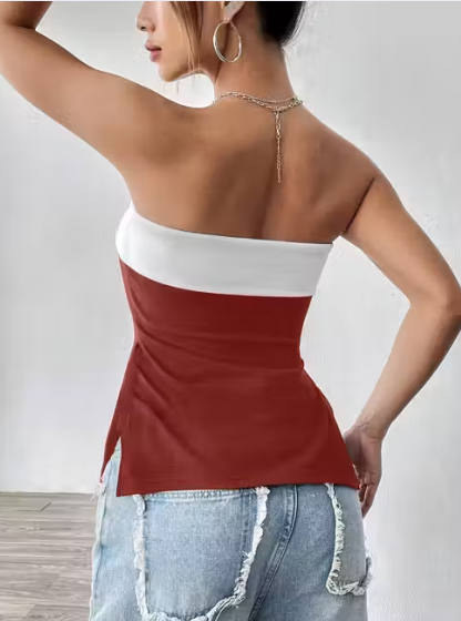 "Side Scene Strapless"