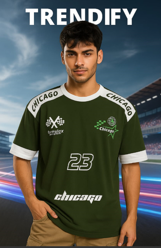 TurboRacer Oversized Cotton Tee –  Premium F1-Inspired Streetwear