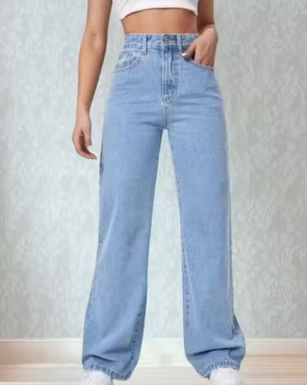 Ice Queen Wide-Leg Denim – Ice Blue