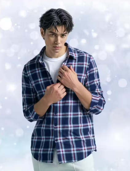 Classic Comfort Checked Cotton Shirt – Full Sleeves