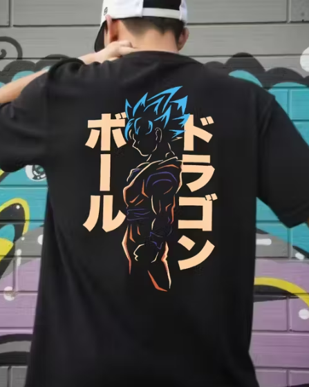 SaiyanMode™ Oversized Goku Tee – Anime Streetwear Drop