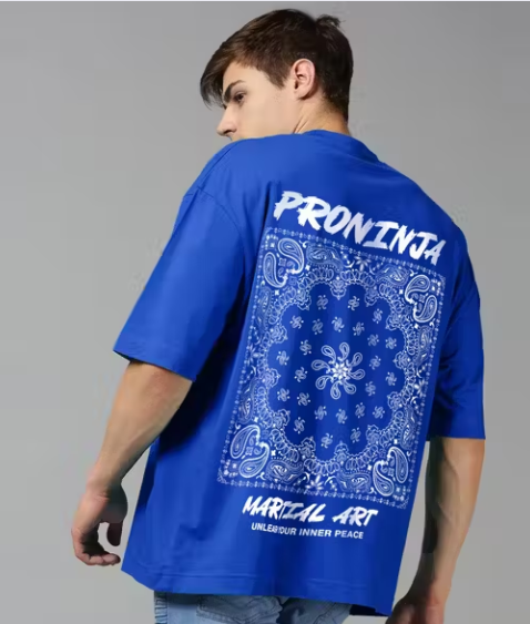 InkRush™ Oversized Printed Tee – 3/4 Sleeve Street Edit