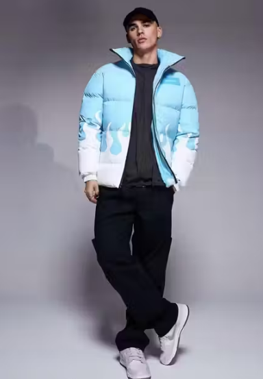 NightTorque Premium Printed Puffer Jacket – Men’s Rider Edition