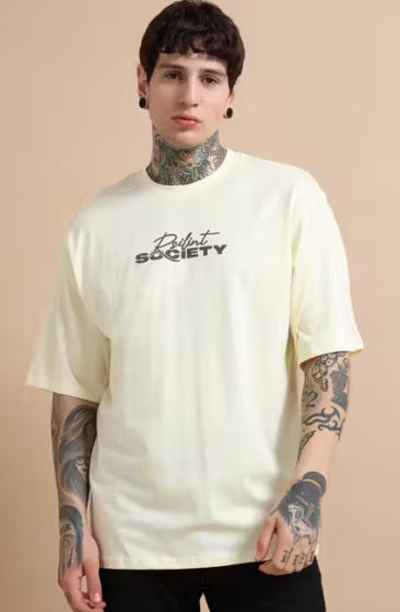 Graphlex Oversized Cotton Tee – Street Print Drop Shoulder Fit