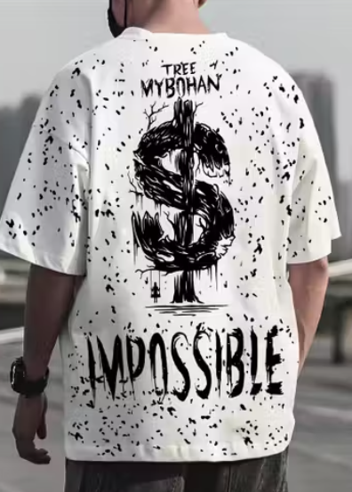 BUKKL DualDrip Oversized Tee – Street Graphic Edition