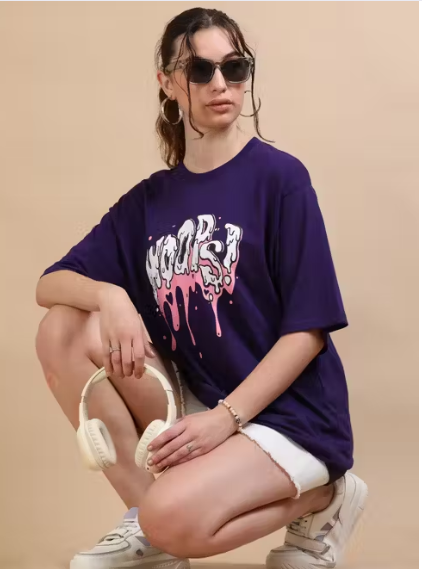 Canvas Drip – Women’s Oversized Graphic Cotton Tee