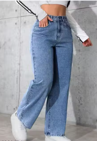 DenimDrip™ Lightwash Straight Jeans – Skyline Edition