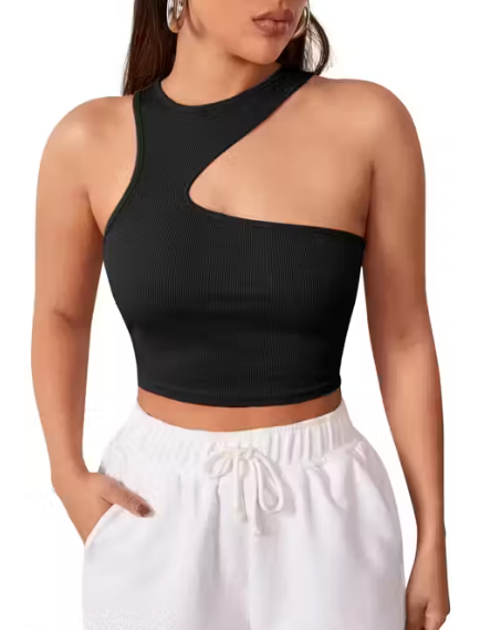 “SunChase Ribbed Crop Top”