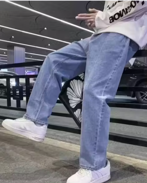 Trendify IceCore Loose Fit Jeans – Ice Blue Chill Edition
