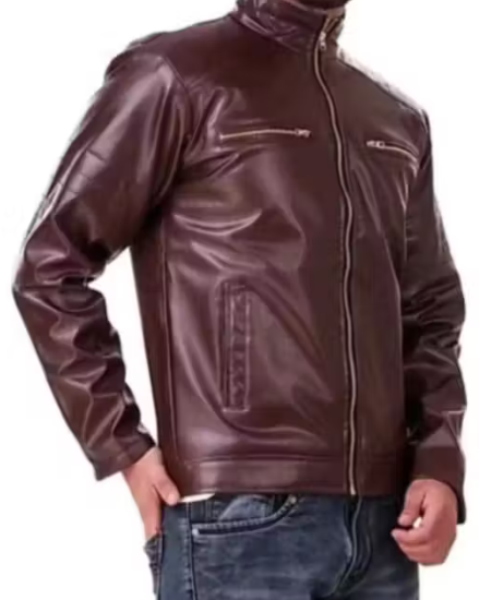 Brown Biker Leather Jacket