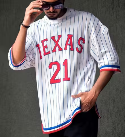 Trendify Drift – White Loose Typography Tee