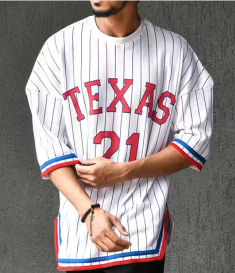 Trendify Drift – White Loose Typography Tee