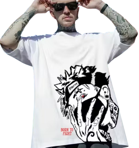 BUKKL Double Hit Oversized Graphic Tee – Front & Back Print