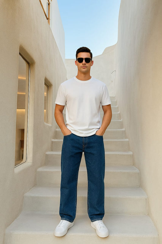 Trendify DeepCore Loose Fit Jeans – Midnight Indigo Edition