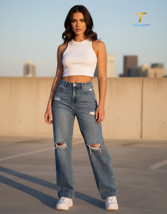 The DualSlit Vintage ribbed  Jeans