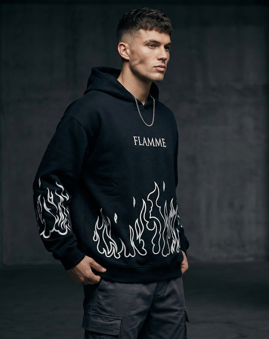 Black Flame Street Hoodie