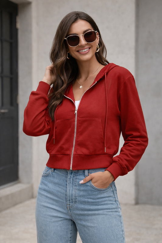 Women’s Cropped Fleece Hoodie